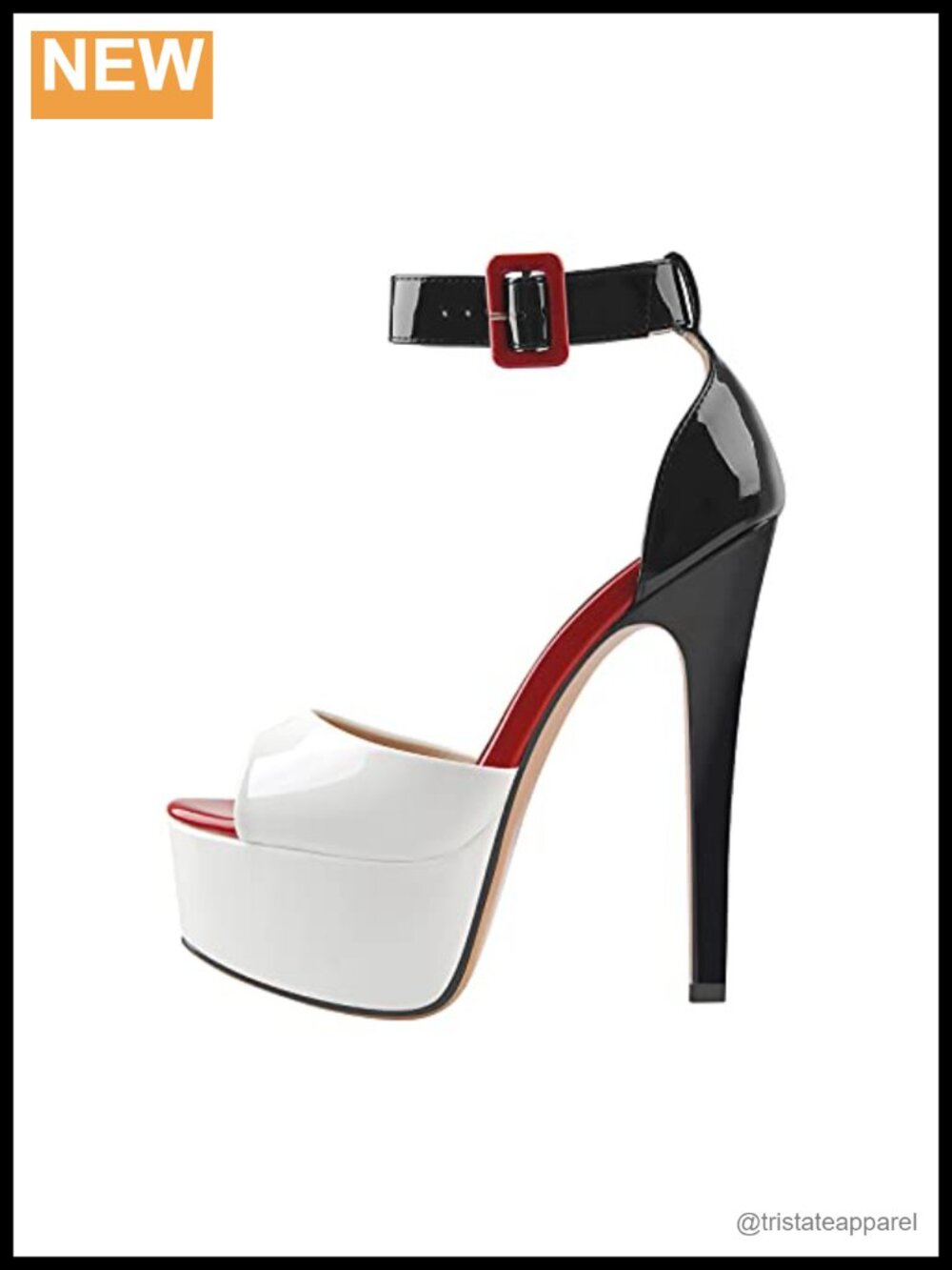 Faux Leather Mary Jane Stiletto Pumps Peep Toe Platform Heels